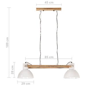Industrie Hängelampe Weiß 109cm