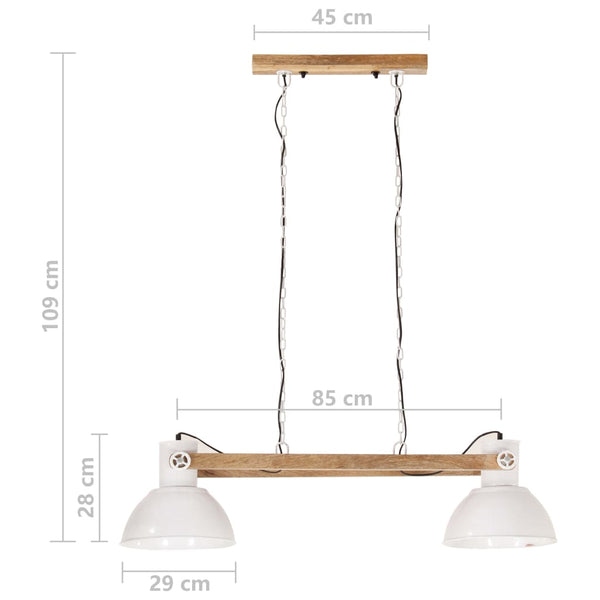 Industrie Hängelampe Weiß 109cm