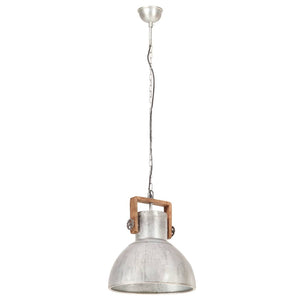 Industrie Hängelampe Silber 40cm E27