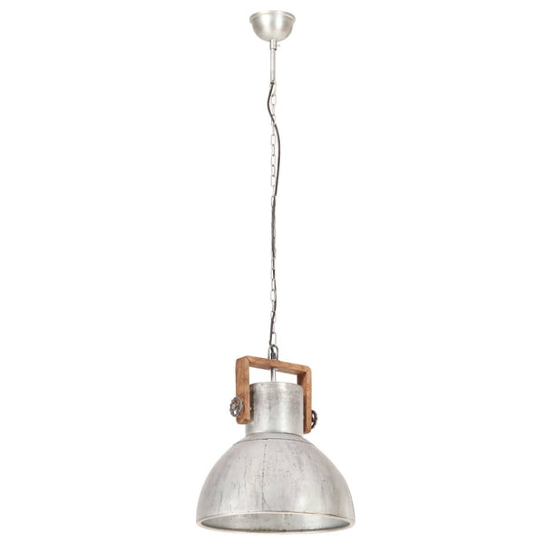 Industrie Hängelampe Silber 40cm E27