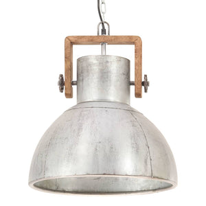 Industrie Hängelampe Silber 40cm E27
