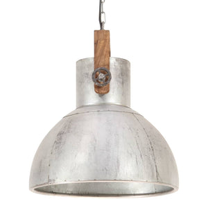 Industrie Hängelampe Silber 40cm E27