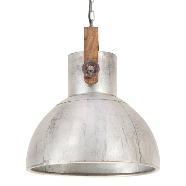 Industrie Hängelampe Silber 40cm E27