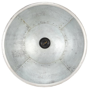 Industrie Hängelampe Silber 40cm E27