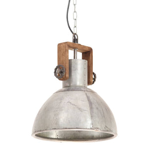 Industrie Hängelampe Silber 30cm E27