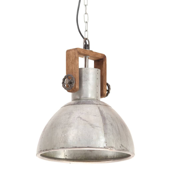 Industrie Hängelampe Silber 30cm E27