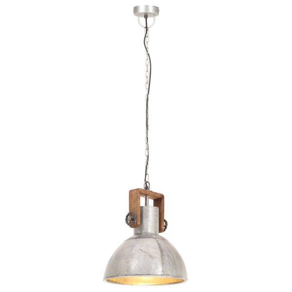 Industrie Hängelampe Silber 30cm E27