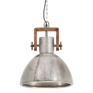Industrie Hängelampe Silber 30cm E27