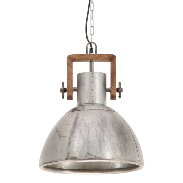 Industrie Hängelampe Silber 30cm E27
