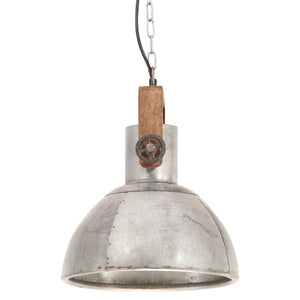 Industrie Hängelampe Silber 30cm E27