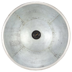 Industrie Hängelampe Silber 30cm E27