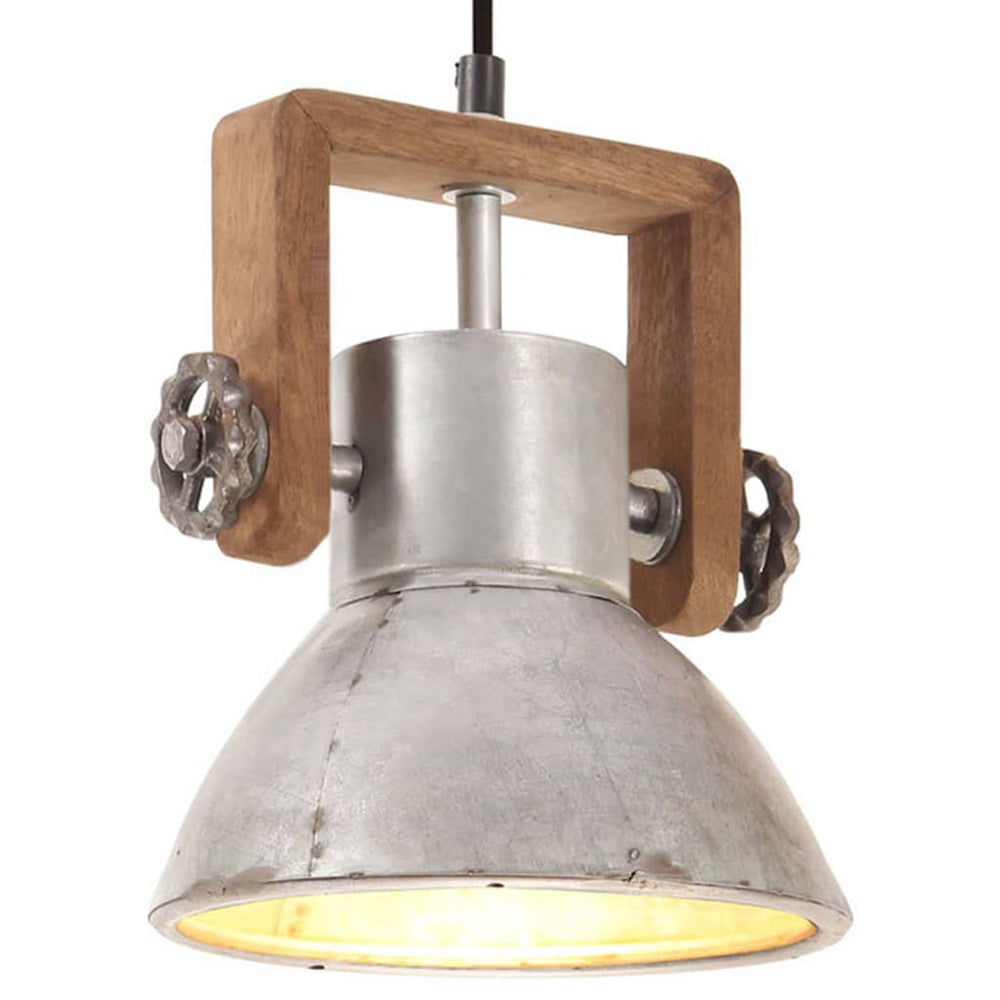 Industrie Hängelampe Silber 19cm E27
