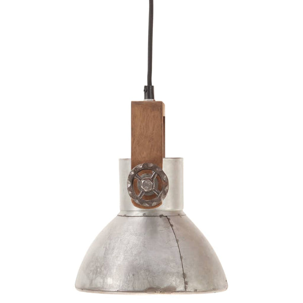 Industrie Hängelampe Silber 19cm E27