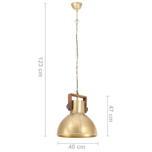 Industrie Hängelampe Messing 40cm E27