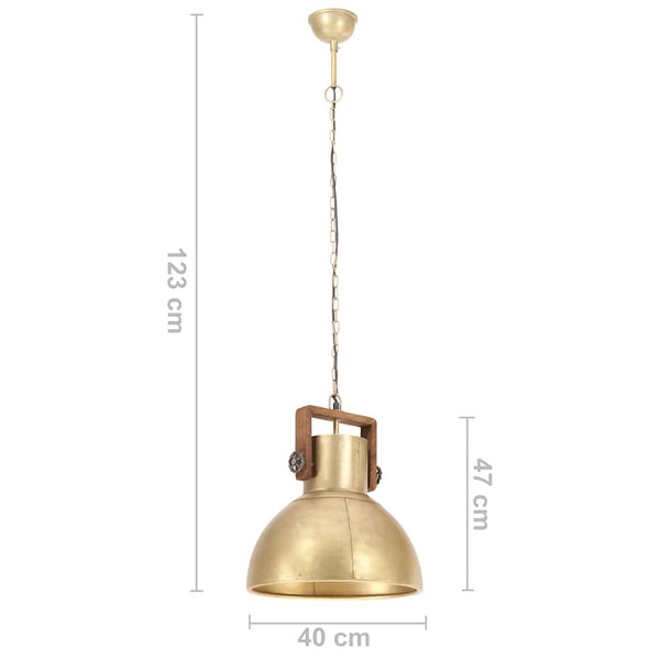 Industrie Hängelampe Messing 40cm E27