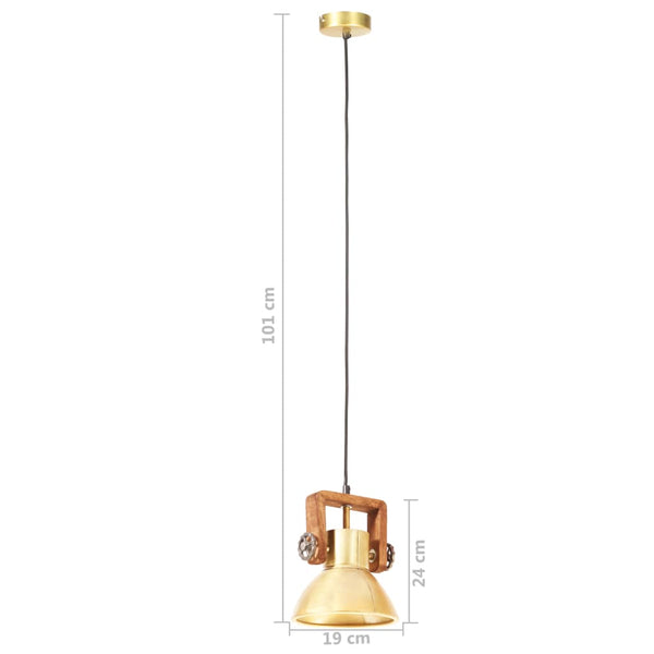 Industrie Hängelampe Messing 19 cm E27