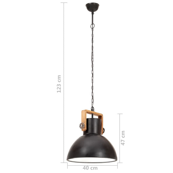 Industrie Hängelampe Schwarz 40 cm E27