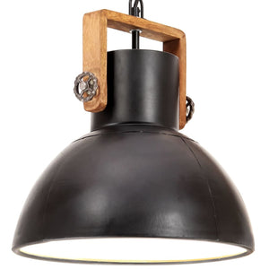 Industrie Hängelampe Schwarz 30cm E27