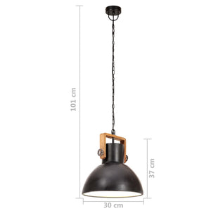 Industrie Hängelampe Schwarz 30cm E27