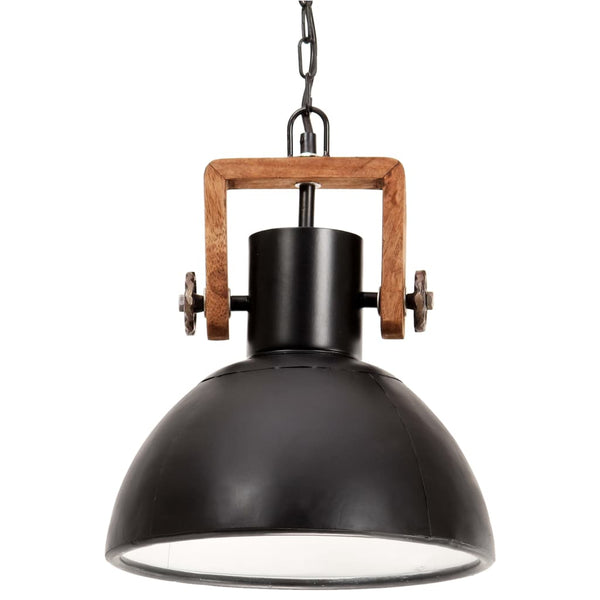 Industrie Hängelampe Schwarz 30cm E27