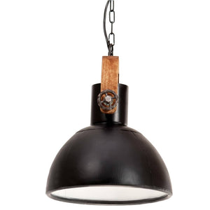 Industrie Hängelampe Schwarz 30cm E27