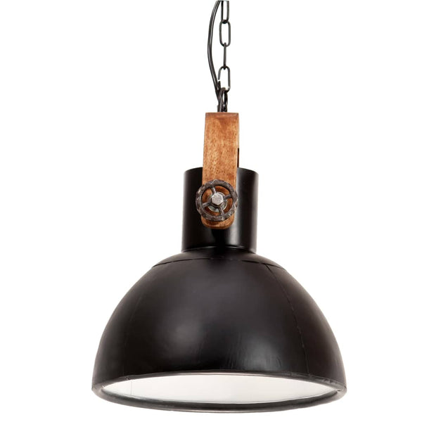 Industrie Hängelampe Schwarz 30cm E27