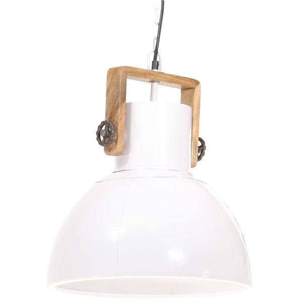 Weiße Hängelampe im Industriestil, 40 cm