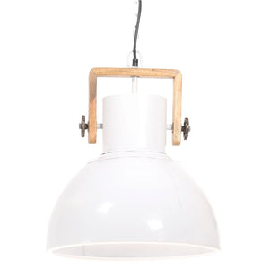 Weiße Hängelampe im Industriestil, 40 cm