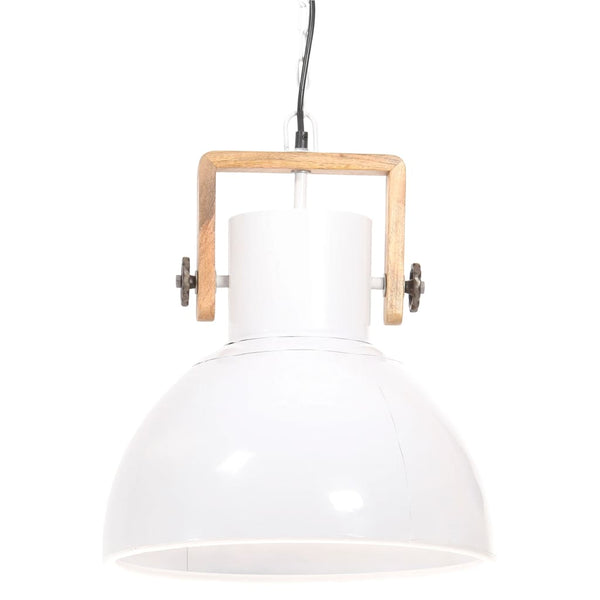 Weiße Hängelampe im Industriestil, 40 cm