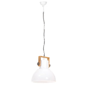 Weiße Hängelampe im Industriestil, 40 cm