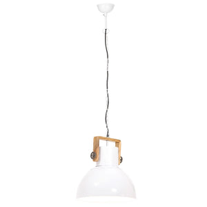 Weiße Hängelampe im Industriestil, 40 cm