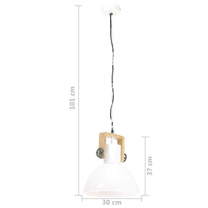vidaXL Suspension de style industriel 25 W Blanche Ronde 30 cm E27