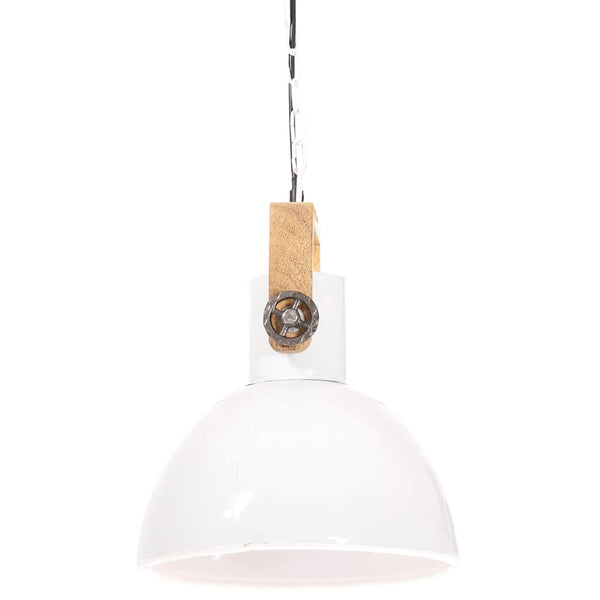 vidaXL Suspension de style industriel 25 W Blanche Ronde 30 cm E27