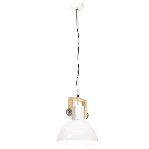 vidaXL Suspension de style industriel 25 W Blanche Ronde 30 cm E27