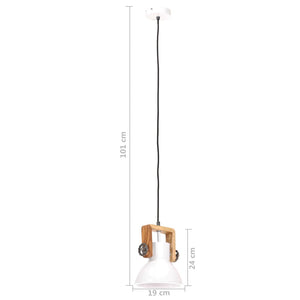 Weiße Hängelampe im Industriestil, Ø 19cm