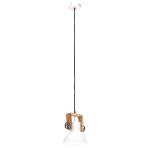 Weiße Hängelampe im Industriestil, Ø 19cm