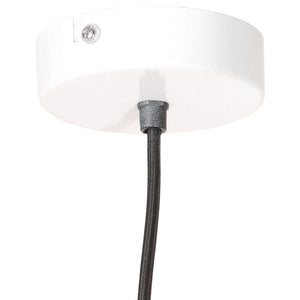 Weiße Hängelampe im Industriestil, Ø 19cm