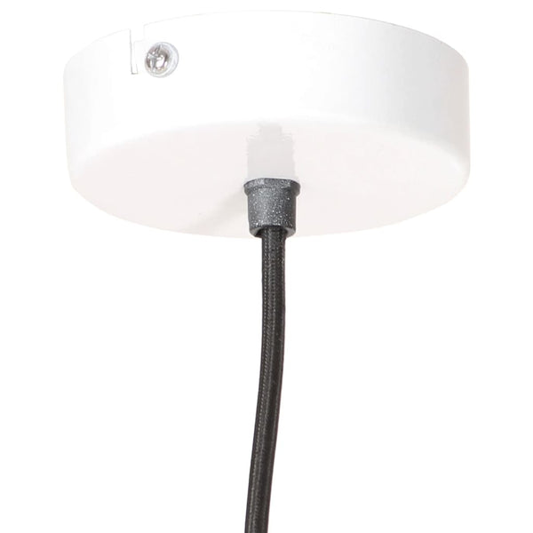 Weiße Hängelampe im Industriestil, Ø 19cm