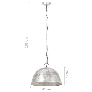 vidaXL Suspension vintage style industriel 25 W Argent Rond 41 cm E27