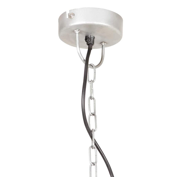 vidaXL Suspension vintage style industriel 25 W Argent Rond 41 cm E27
