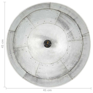 vidaXL Suspension vintage style industriel 25 W Argent Rond 41 cm E27