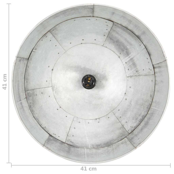 vidaXL Suspension vintage style industriel 25 W Argent Rond 41 cm E27