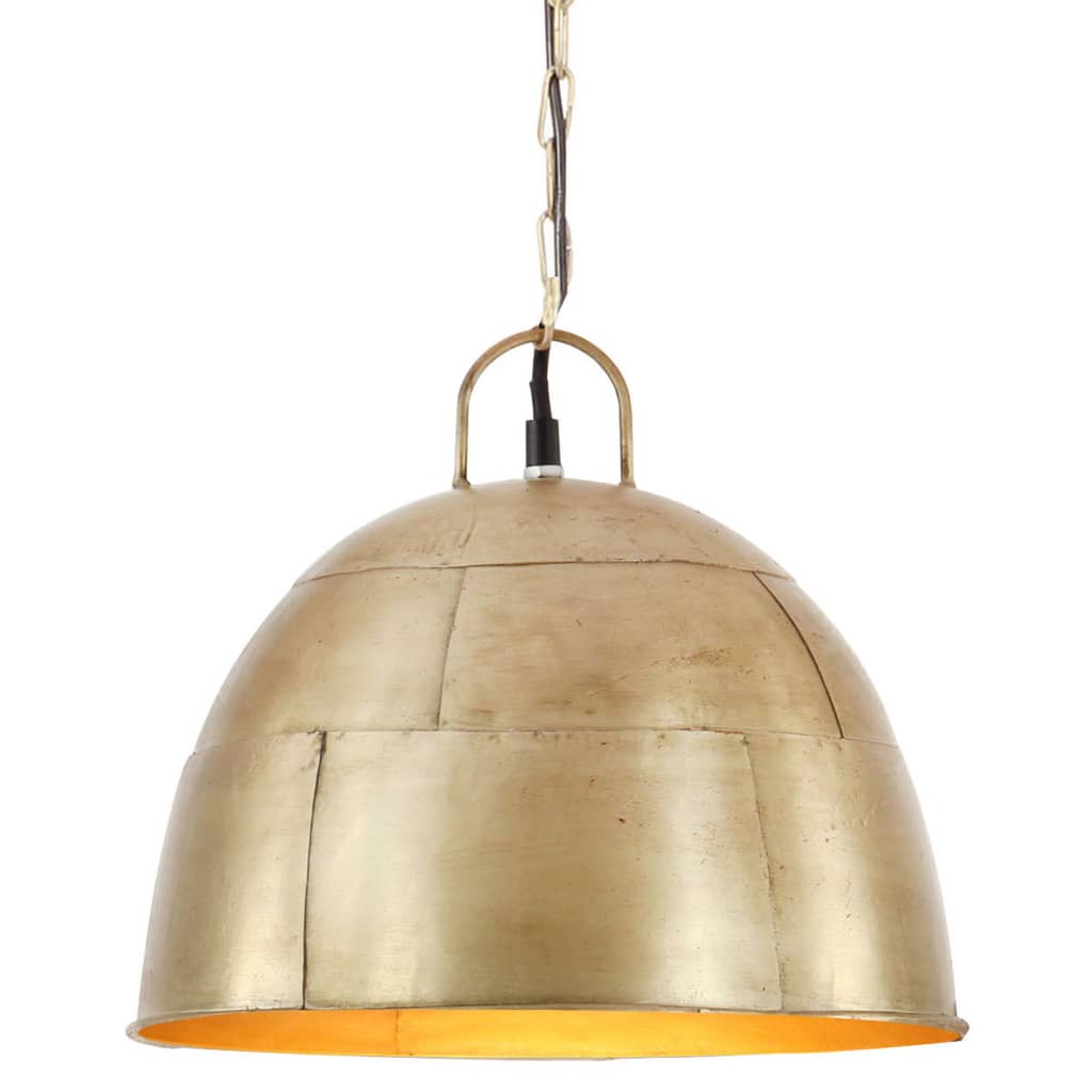 vidaXL Vintage Industrial Style Pendant Lamp 25 W Brass Round 31 cm E27