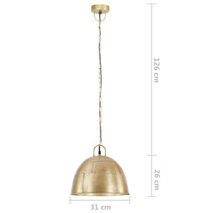 vidaXL Vintage Industrial Style Pendant Lamp 25 W Brass Round 31 cm E27