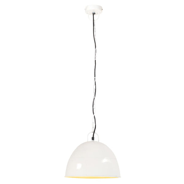 Vintage Hängelampe Industrie Weiß E27