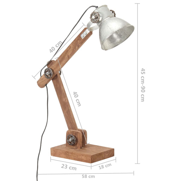 Industrie Schreibtischlampe Silber E27