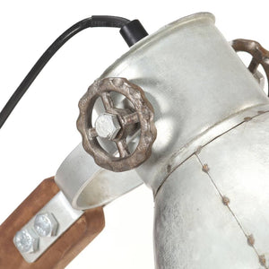 Industrie Schreibtischlampe Silber E27