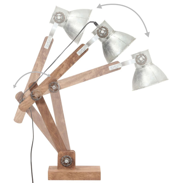 Industrie Schreibtischlampe Silber E27
