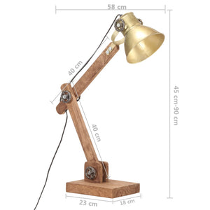 vidaXL Lampe de bureau de style industriel laiton rond 58x18x90 cm E27