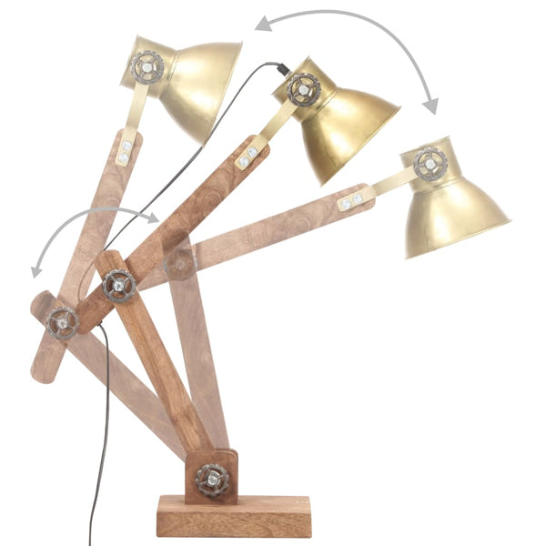 vidaXL Lampe de bureau de style industriel laiton rond 58x18x90 cm E27
